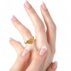 SPARKLING ZIRCON LADIES STONE GOLD HAND-HOLDING DESIGN RING 